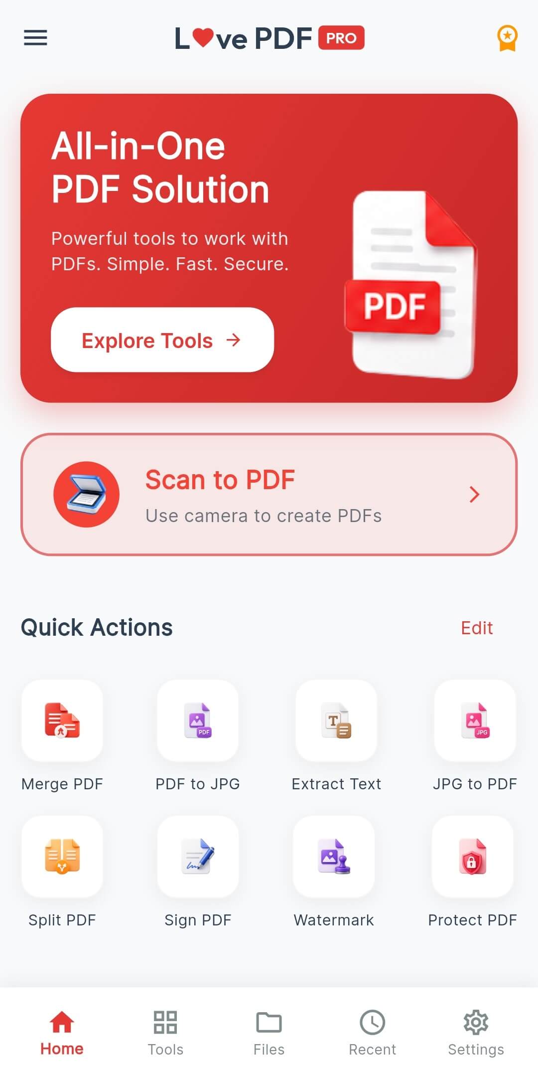 Love PDF Pro App Screenshot